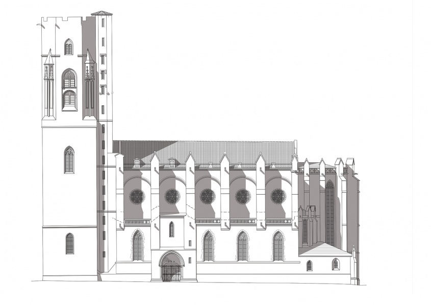 Fin du diagnostic préalable aux travaux de restauration des façades, des vitraux et des couvertures des bas-côtés de l'église Saint-Vincent, classée au titre des Monuments Historiques