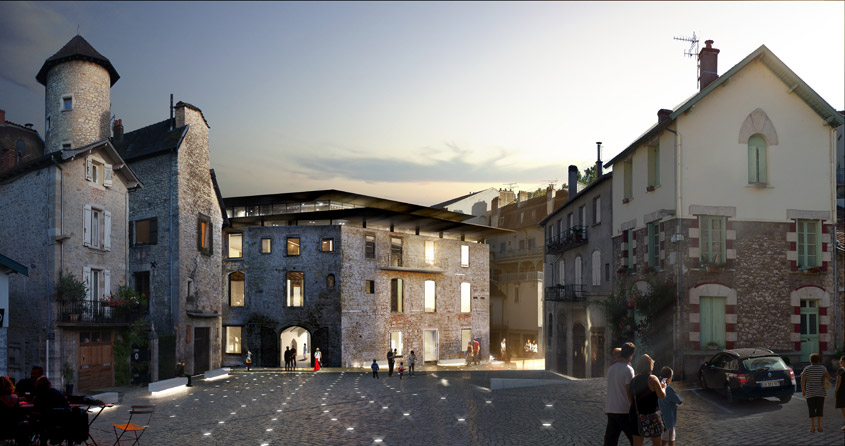 Nous sommes retenus avec Mars Architecte suite au concours pour la cration d'un ple culturel dans l'ancien immeuble mdival Marty Nasses  Villefranche de Rouergue (12).